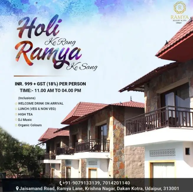 Holi Party 2020 by Ramya Resort & Spa